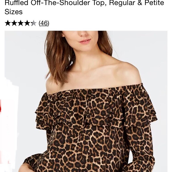 Michael Kors Tops - Michael Kors Leopard Print Blouse Size M